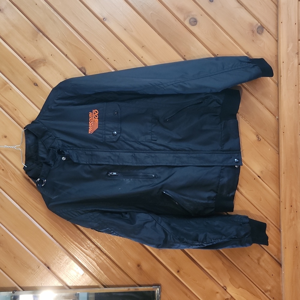 Vintage Swingster Nascar Black Bomber Jacket Medium Unisex